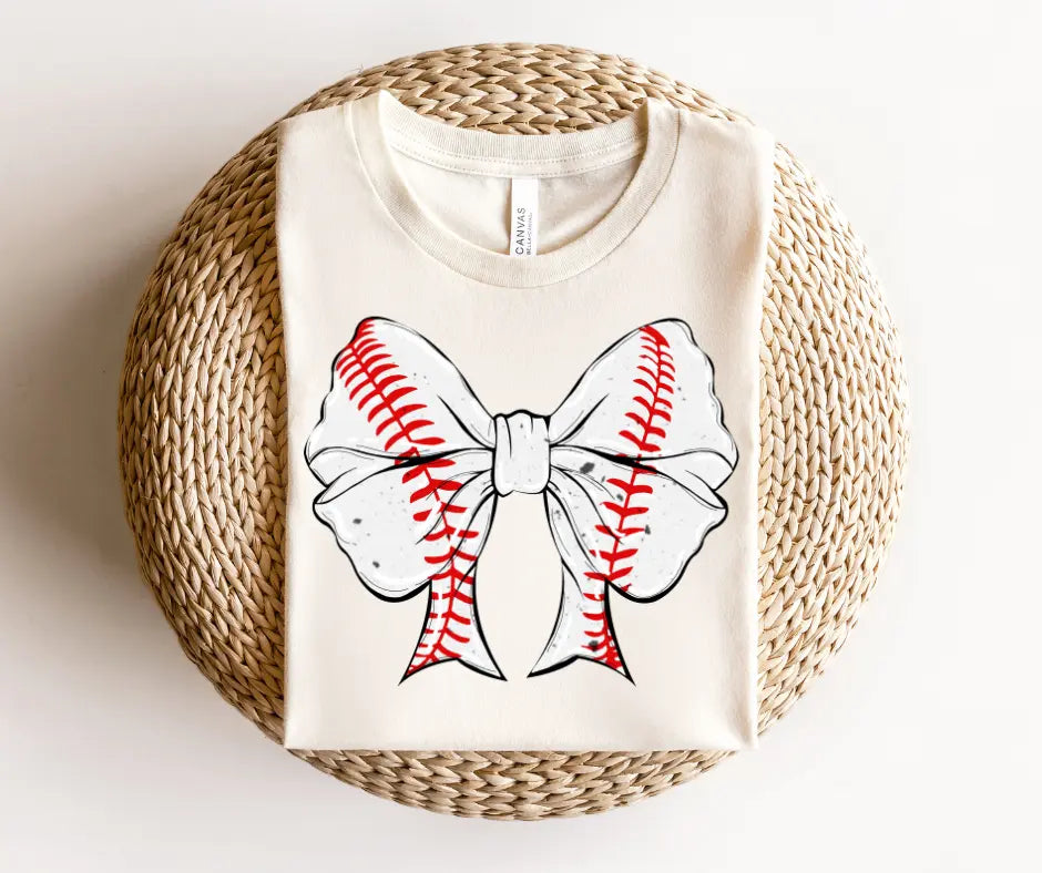 Baseball Bow by Southern Backroad Tees LLC, graphic tee main product photo