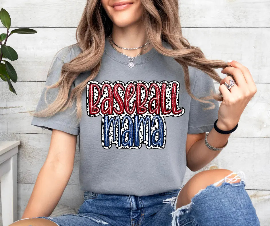 Baseball Mama by Southern Backroad Tees LLC, graphic tee main product photo