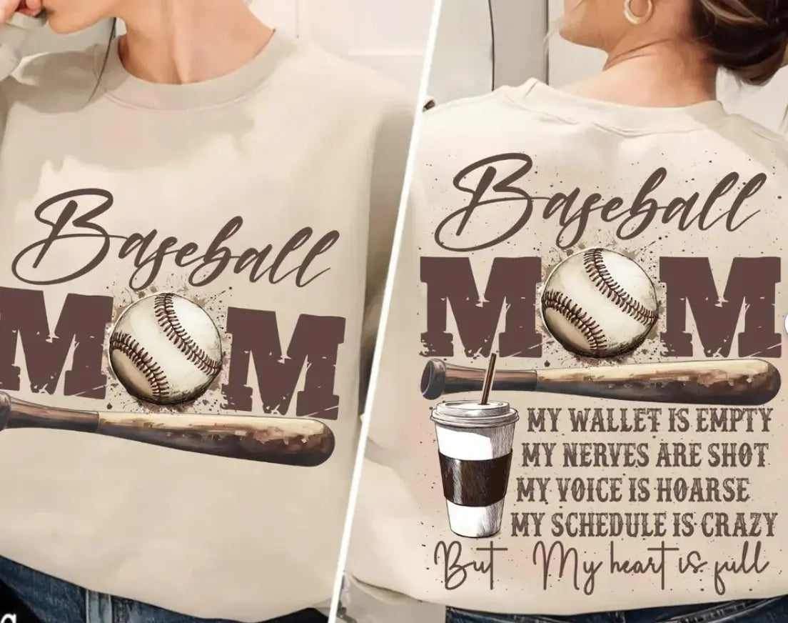 Baseball Mom by Southern Backroad Tees LLC, graphic tee detail photo 2