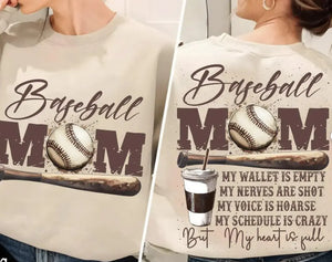 Baseball Mom by Southern Backroad Tees LLC, graphic tee detail photo 2