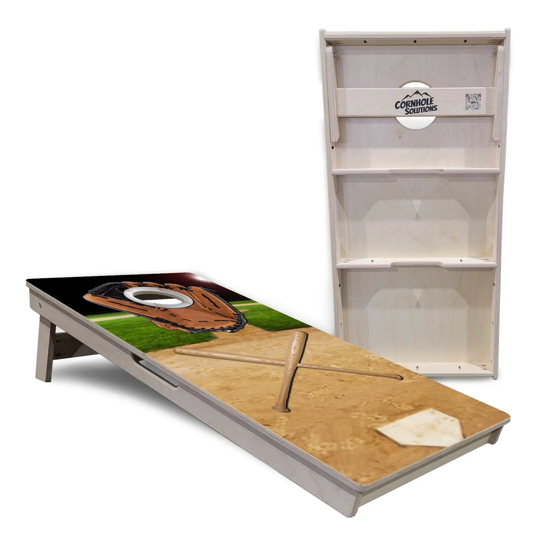 Baseball Theme Cornhole Boards - Professional Tournament Series by Cornhole Solutions, custom cornhole board detail photo 5