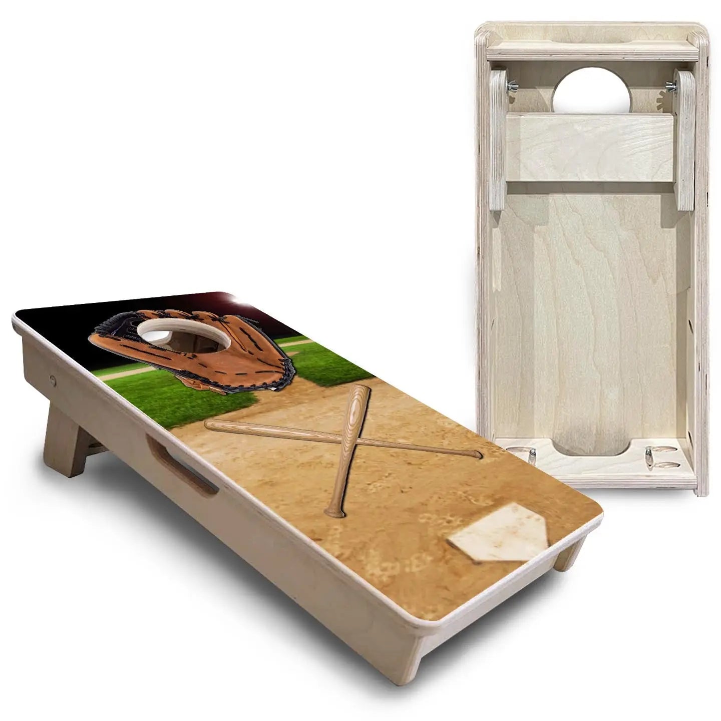 Baseball Theme - Mini or Vacation Size Boards by Cornhole Solutions, custom cornhole board detail photo 5