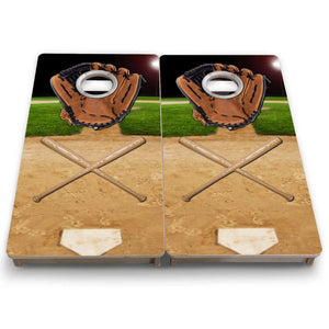 Baseball Theme - Mini or Vacation Size Boards by Cornhole Solutions, custom cornhole board detail photo 7
