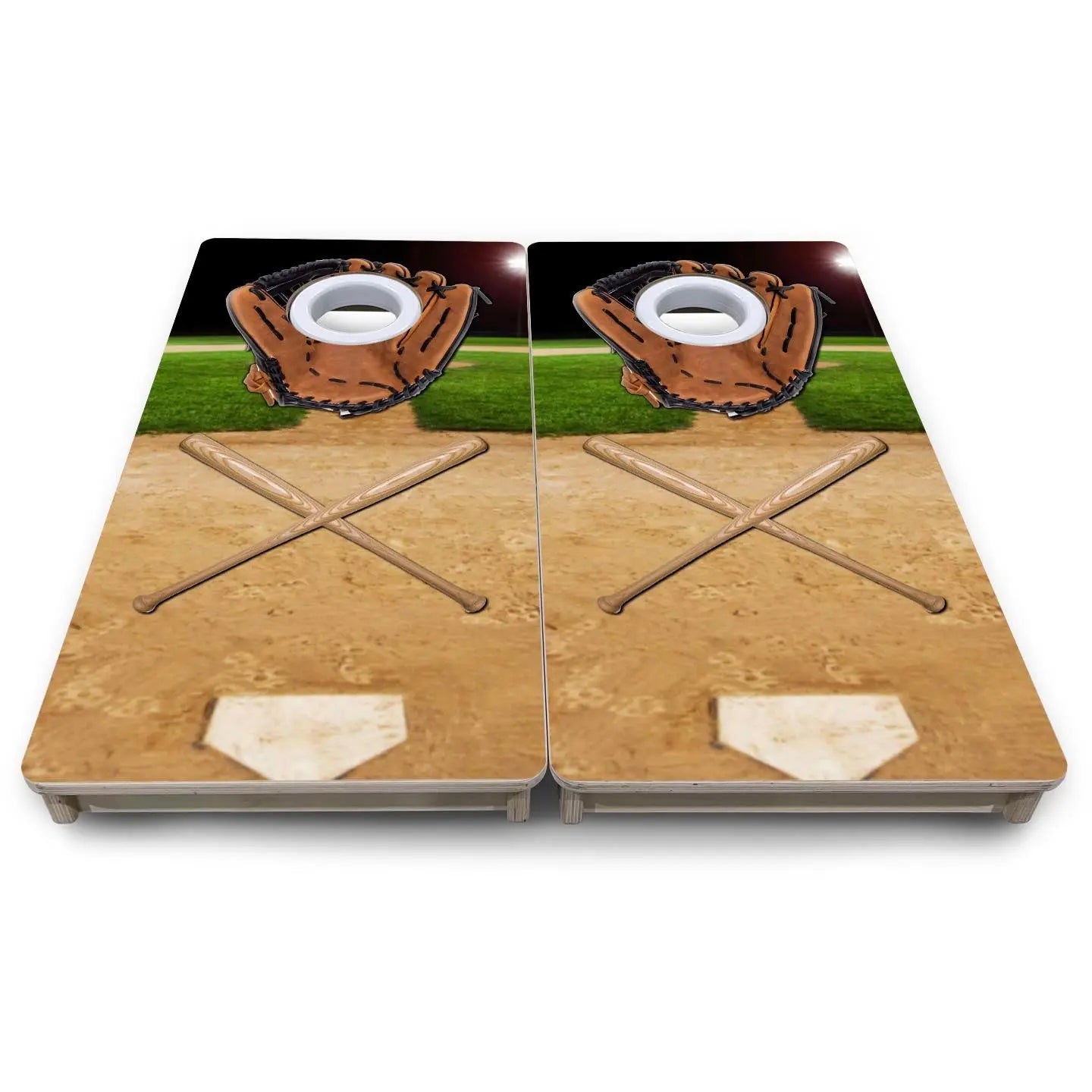 Baseball Theme - Mini or Vacation Size Boards by Cornhole Solutions, custom cornhole board detail photo 8