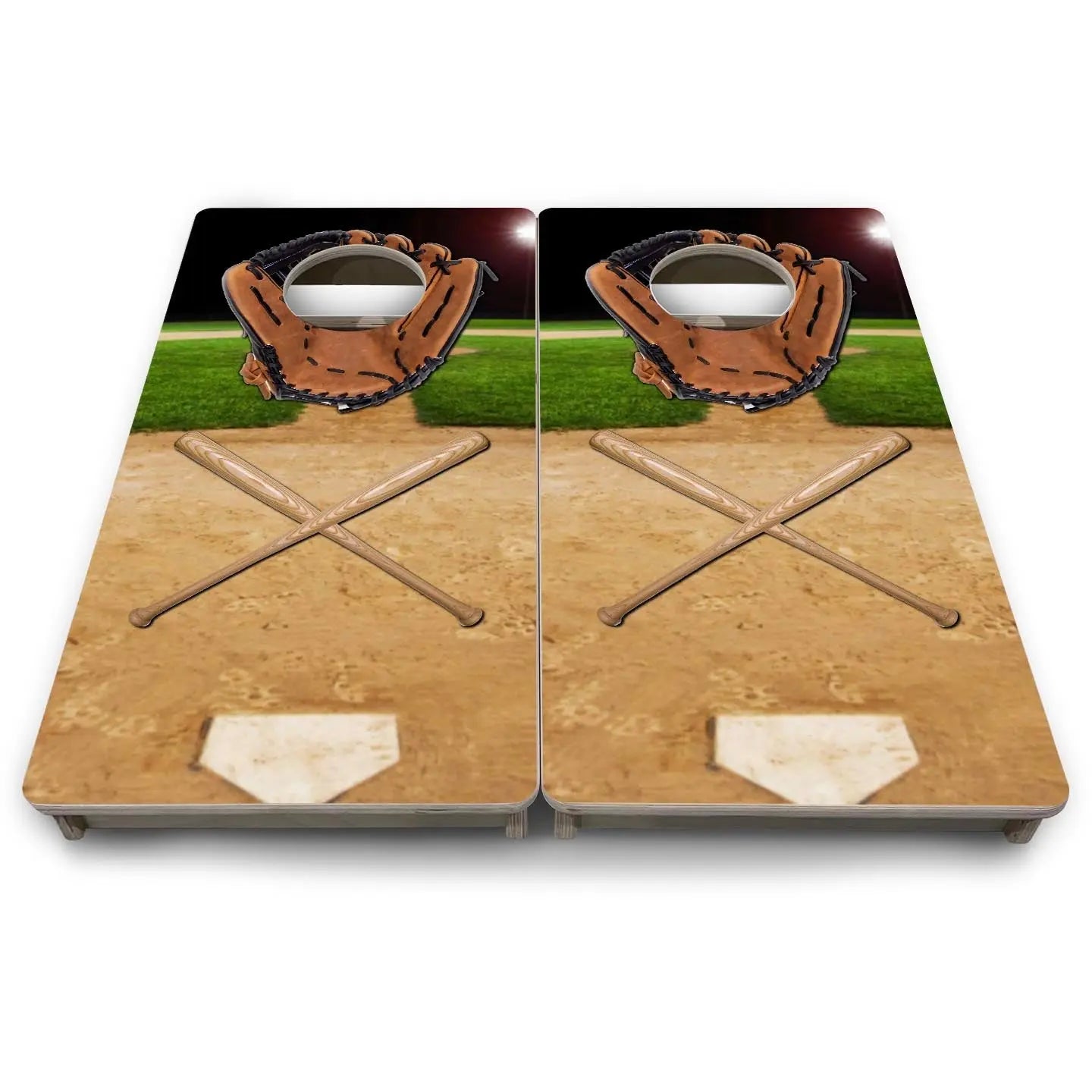 Baseball Theme - Mini or Vacation Size Boards by Cornhole Solutions, custom cornhole board detail photo 9