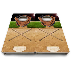 Baseball Theme - Mini or Vacation Size Boards by Cornhole Solutions, custom cornhole board detail photo 9