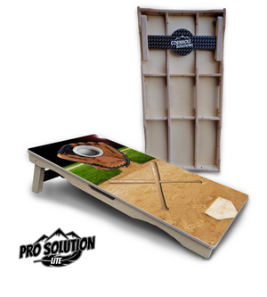 Baseball Theme Cornhole Boards - Pro Solution Lite Series by Cornhole Solutions, custom cornhole board main product photo