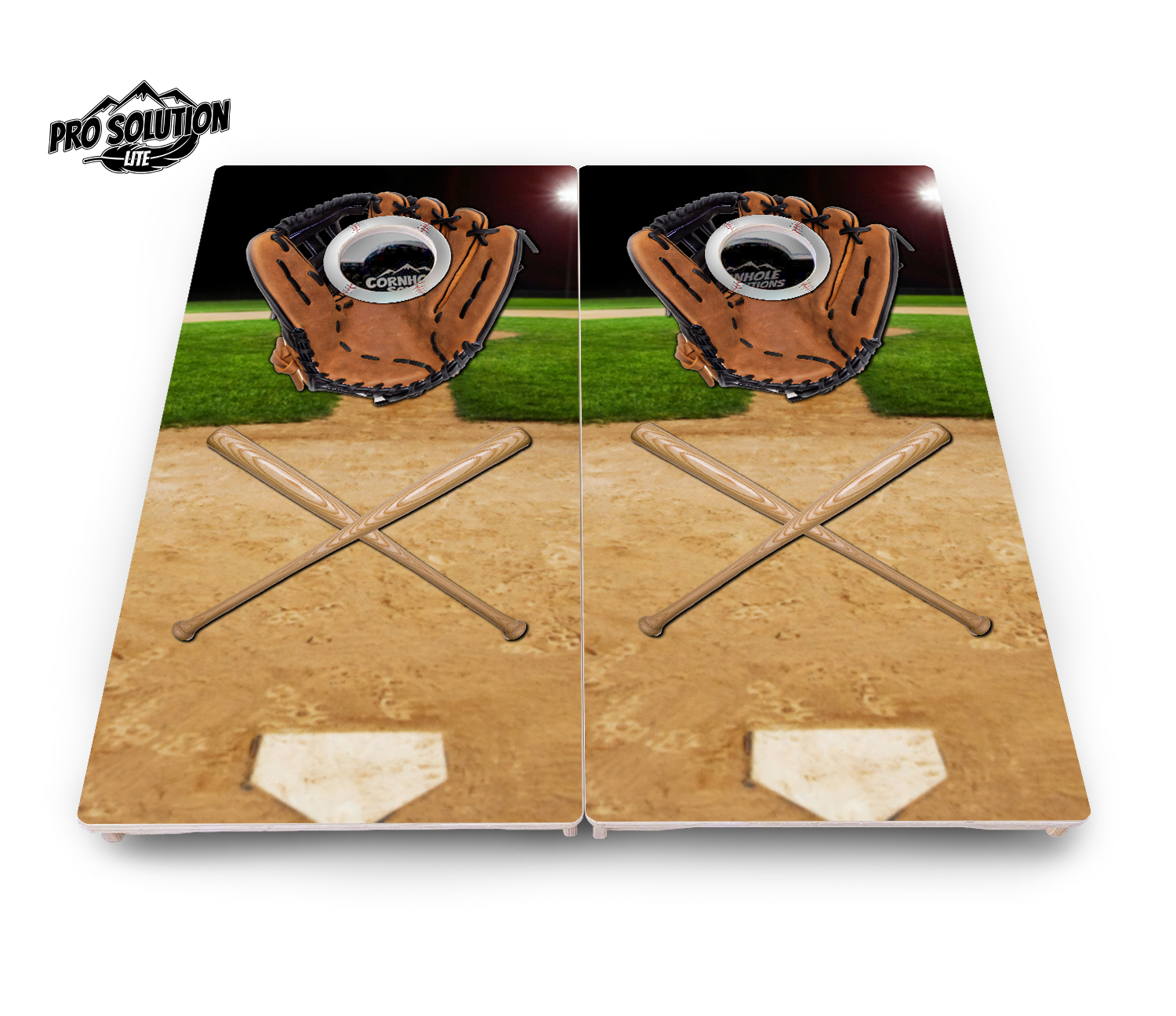 Baseball Theme Cornhole Boards - Pro Solution Lite Series by Cornhole Solutions, custom cornhole board detail photo 5