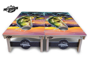 Bass Hole Cornhole Boards - Pro Solution Lite Series by Cornhole Solutions, custom cornhole board detail photo 3