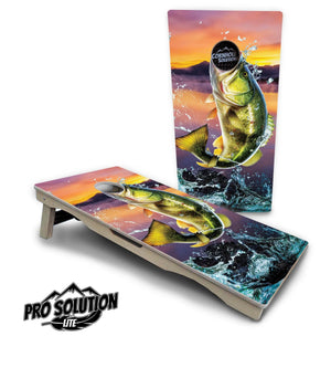 Bass Hole Cornhole Boards - Pro Solution Lite Series by Cornhole Solutions, custom cornhole board detail photo 4