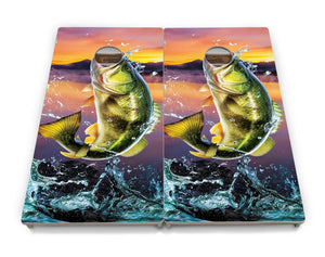 Bass Hole Cornhole Boards - Professional Tournament Series by Cornhole Solutions, custom cornhole board detail photo 3