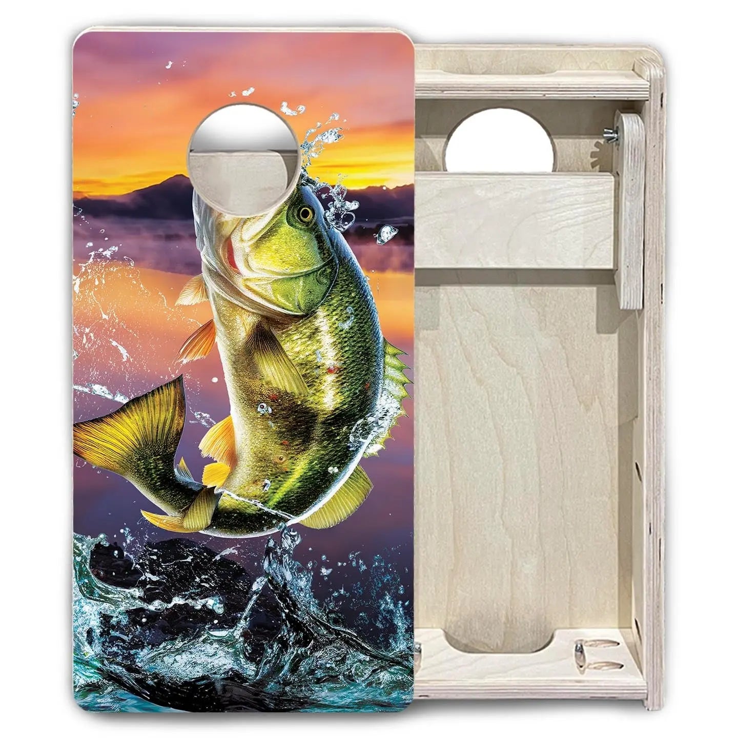 Basshole - Mini or Vacation Size Cornhole Boards by Cornhole Solutions, custom cornhole board detail photo 4