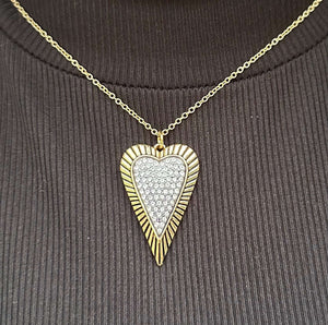 Battle Heart Necklace | Fantasy Cosplay Jewelry Gift by Mushroom Lady Co, handmade jewelry main product photo
