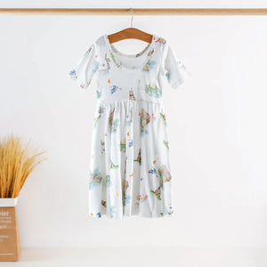 Bayou Birthday Organic Cotton Dress for Kids by Nola Tawk, Southern lifestyle apparel detail photo 2