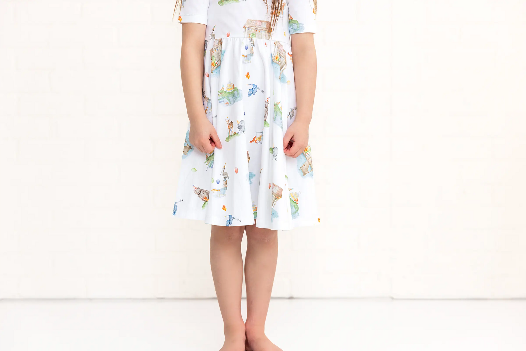 Bayou Birthday Organic Cotton Dress for Kids by Nola Tawk, Southern lifestyle apparel detail photo 3
