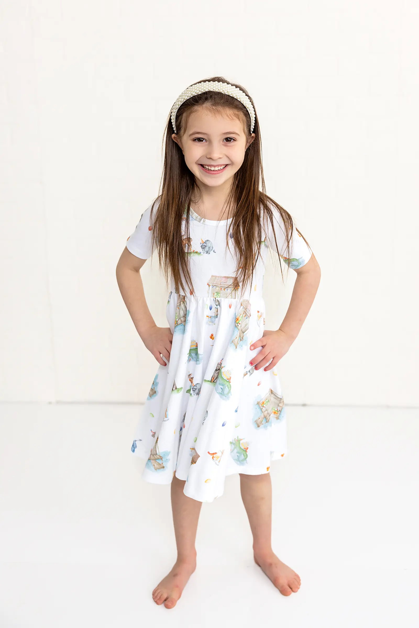 Bayou Birthday Organic Cotton Dress for Kids by Nola Tawk, Southern lifestyle apparel detail photo 4