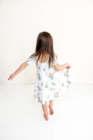 Bayou Birthday Organic Cotton Dress for Kids by Nola Tawk, Southern lifestyle apparel detail photo 5