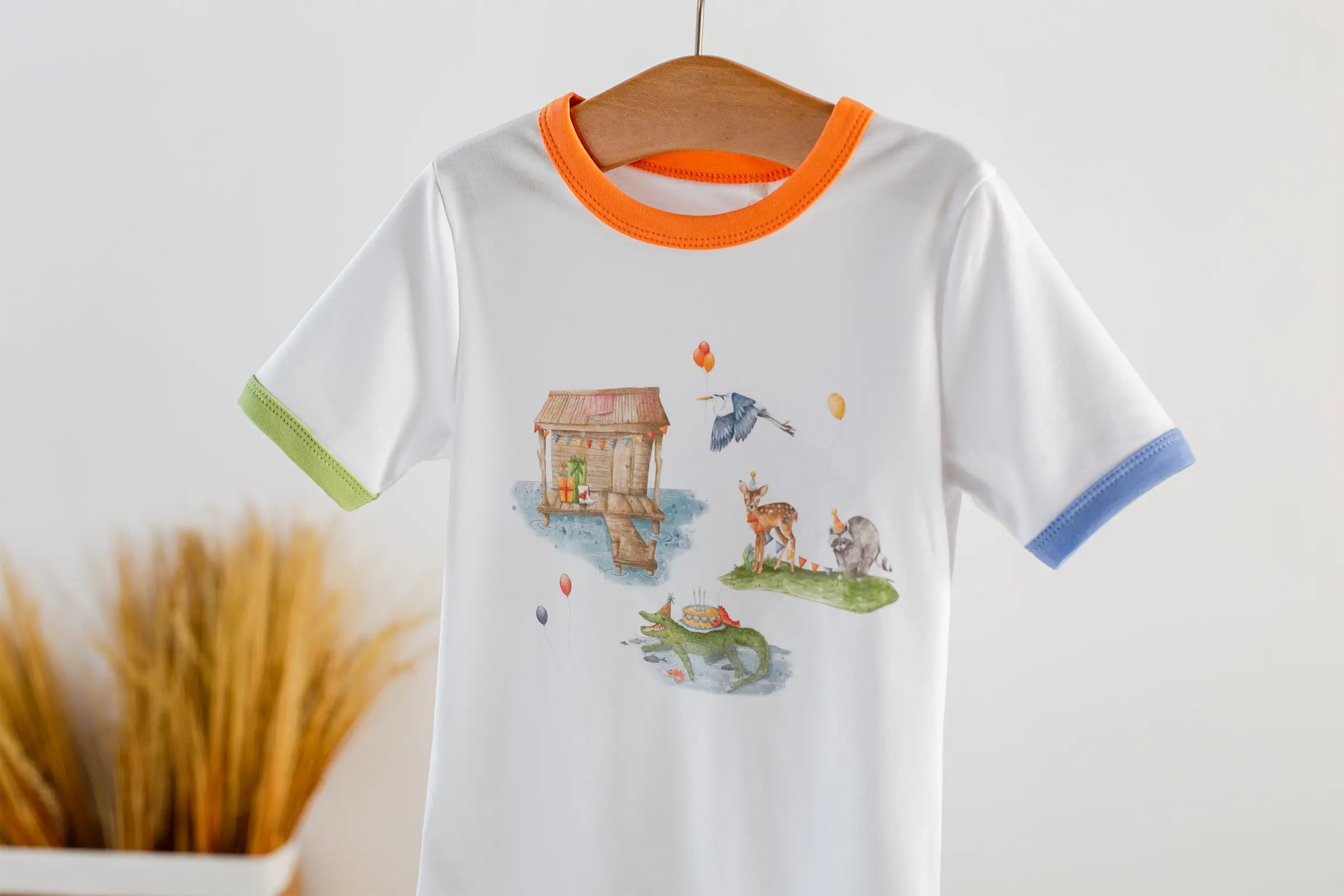 Bayou Birthday Organic Cotton Kids Tshirt by Nola Tawk, Southern lifestyle apparel detail photo 2