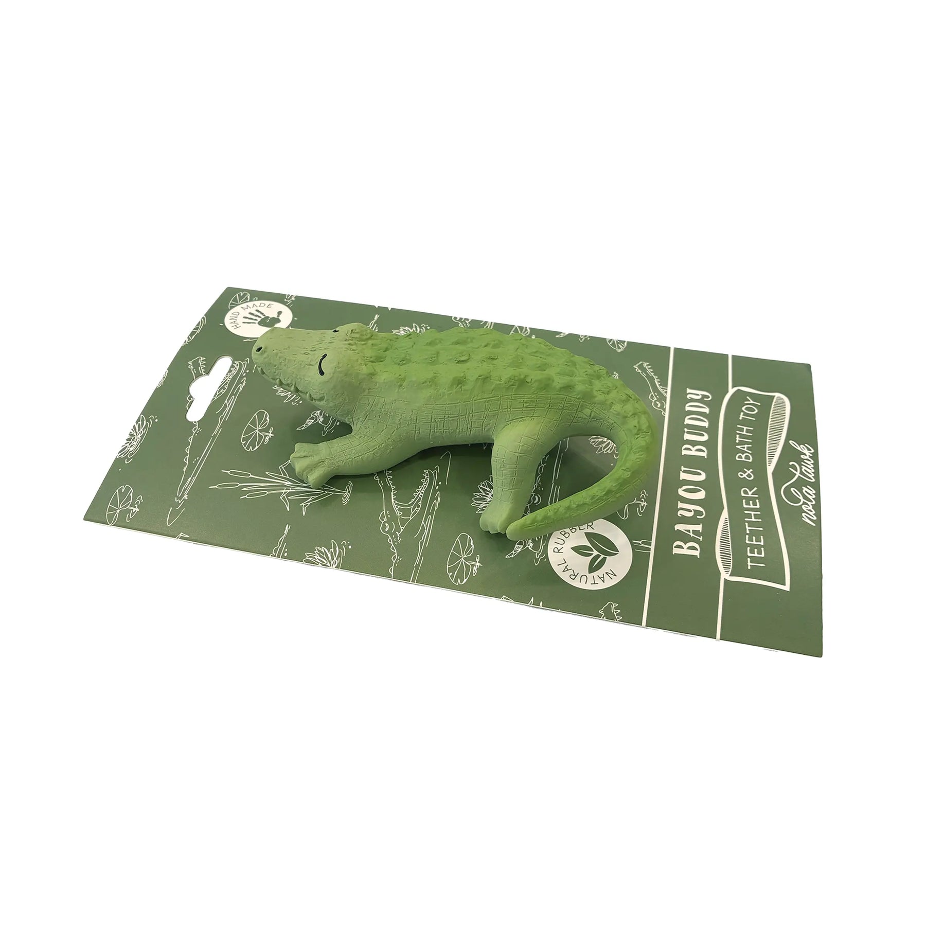 Bayou Buddy Gator Teether & Bath Toy by Nola Tawk, Southern lifestyle apparel detail photo 2