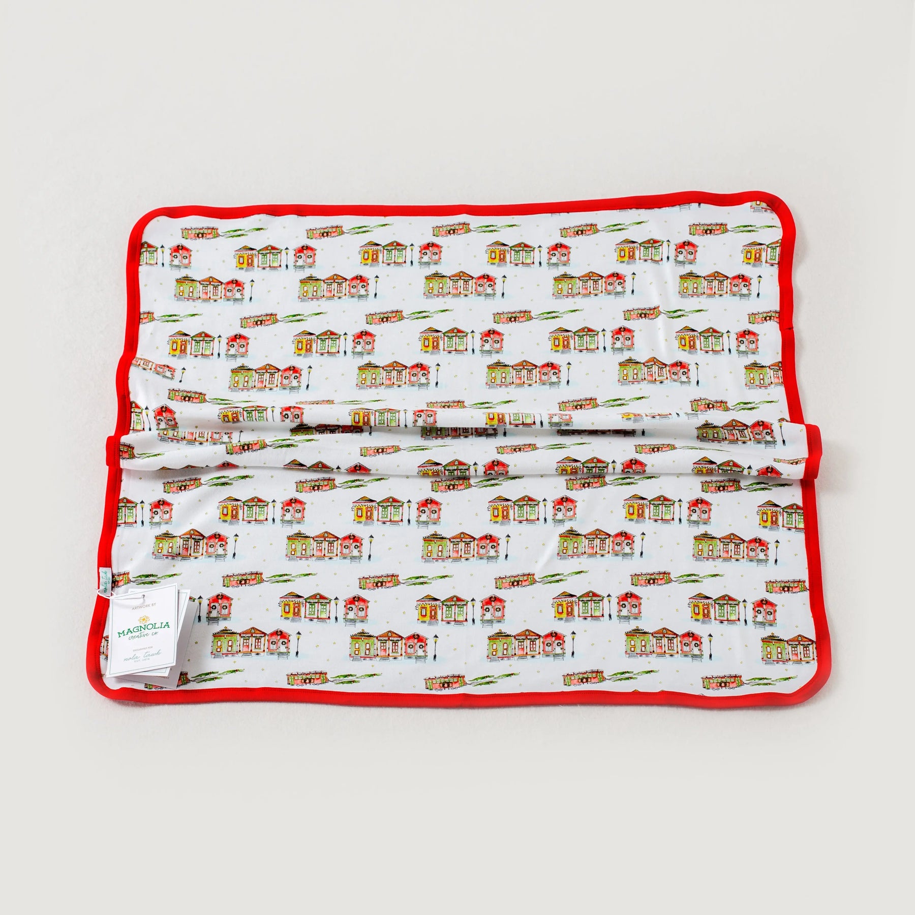 Bayou Wonderland Organic Cotton Christmas Baby Blanket by Nola Tawk, children's boutique clothing main product photo