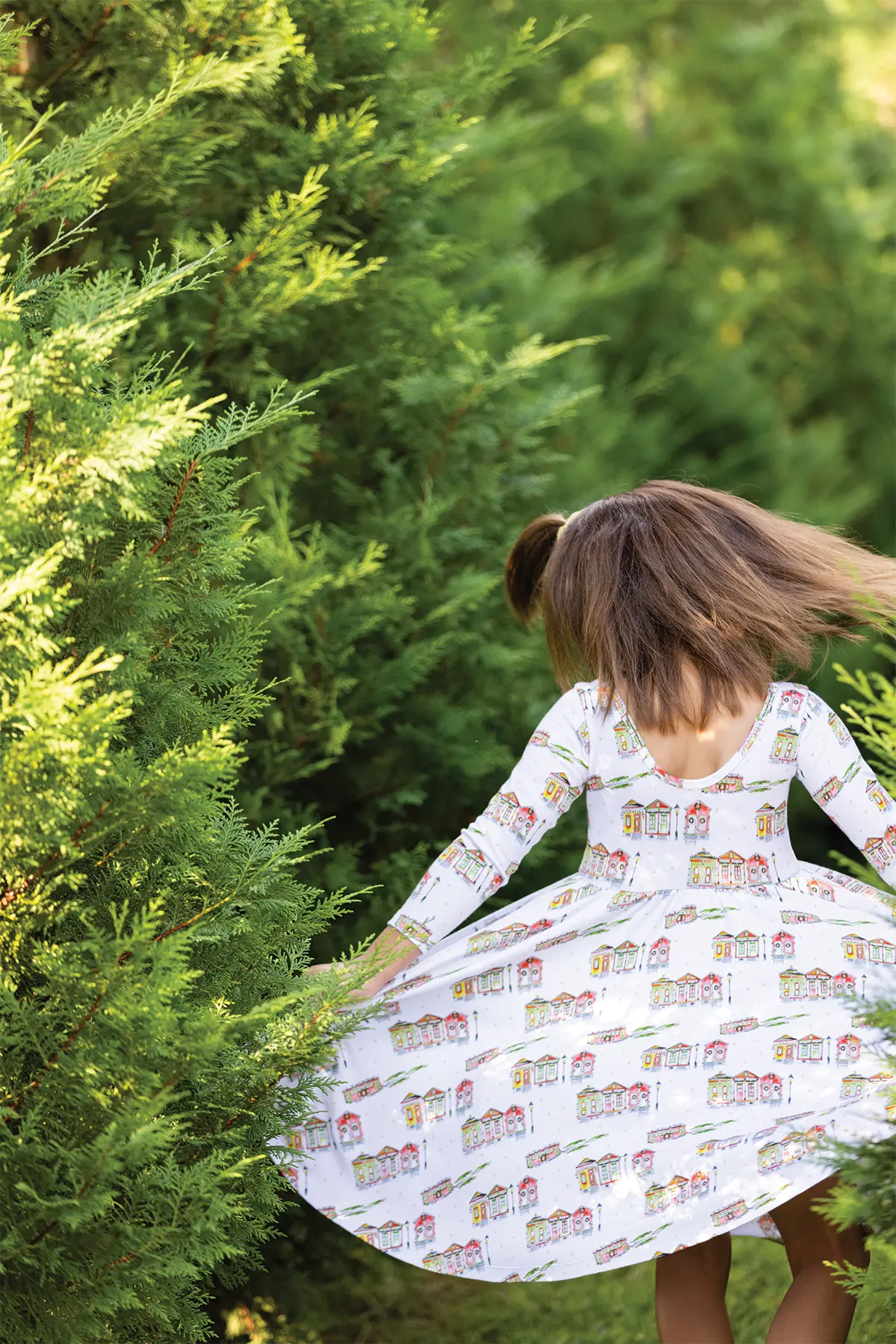 Bayou Wonderland Organic Cotton Christmas Dress for Kids by Nola Tawk, Southern lifestyle apparel detail photo 3