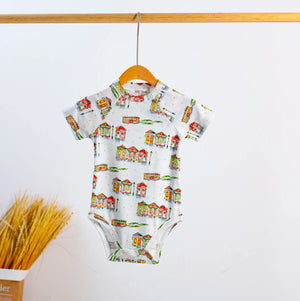 Bayou Wonderland Organic Cotton Christmas Onesie by Nola Tawk, Southern lifestyle apparel main product photo