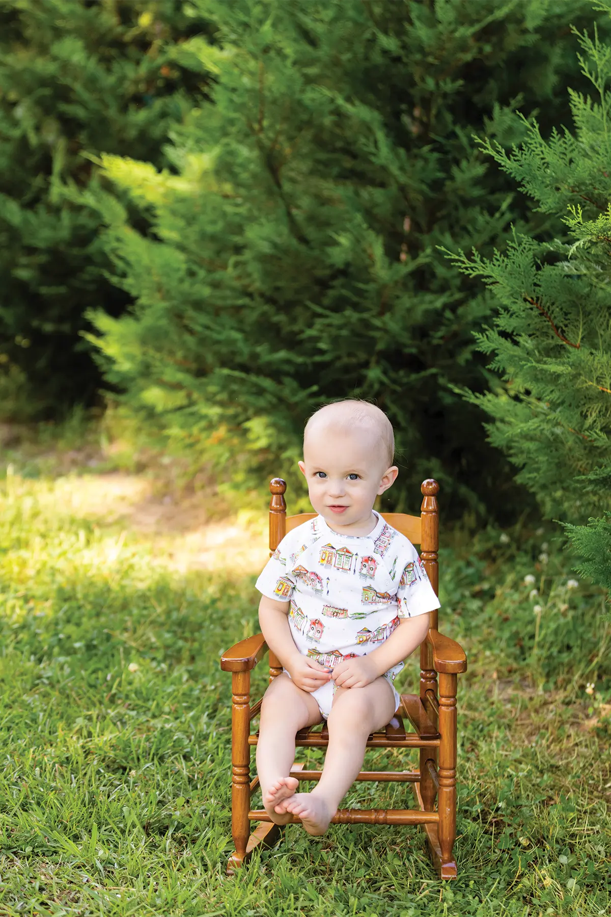 Bayou Wonderland Organic Cotton Christmas Onesie by Nola Tawk, Southern lifestyle apparel detail photo 2