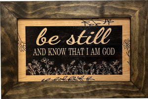 Bible Verse Decorative & Secure Wall-Mounted Gun Cabinet - Be Still and Know That I am God Psalm 46:10 Gun Safe by Bellewood Designs, Southern home decor detail photo 3