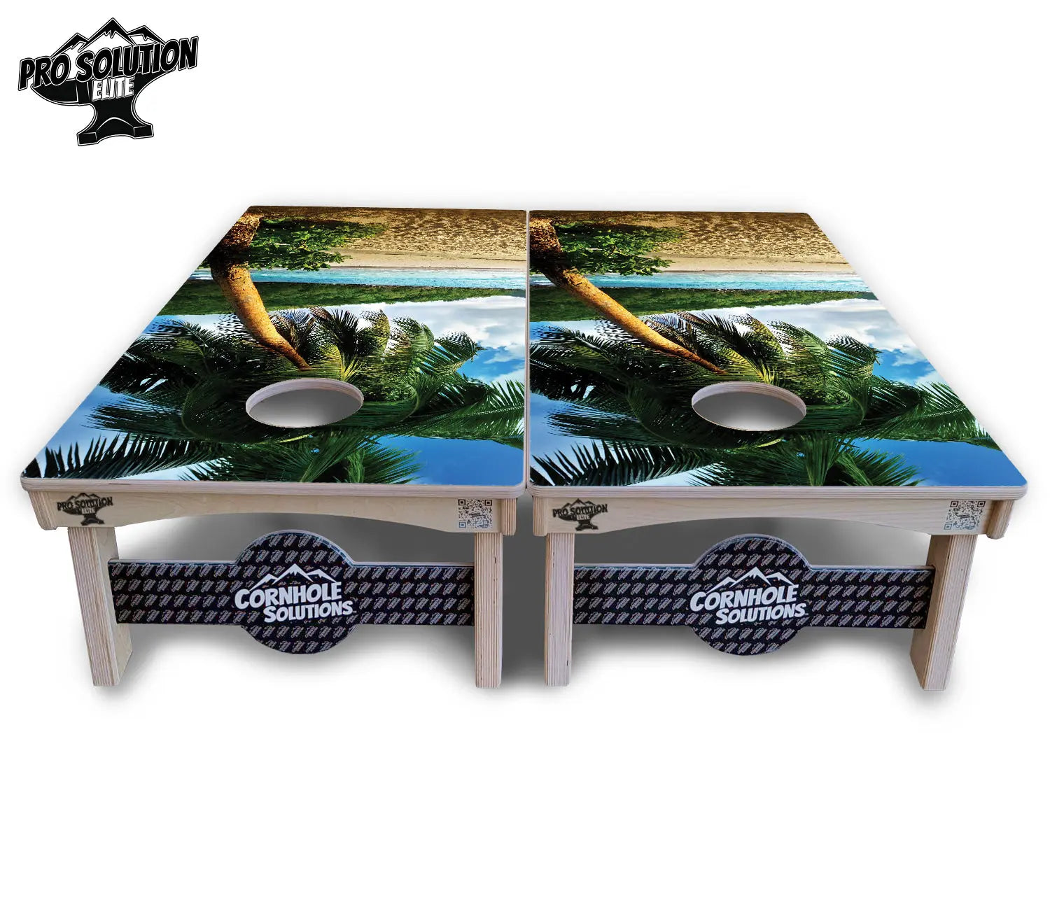Beach Scene Cornhole Boards - Pro Solution Elite Series by Cornhole Solutions, custom cornhole board detail photo 3