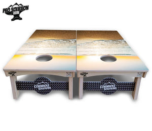 Beach Sunset Cornhole Boards - Pro Solution Elite Series by Cornhole Solutions, custom cornhole board detail photo 4