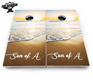 Beach Sunset Cornhole Boards - Pro Solution Elite Series by Cornhole Solutions, custom cornhole board detail photo 10