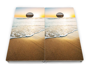 Beach Sunset Cornhole Boards - Professional Tournament Series by Cornhole Solutions, custom cornhole board detail photo 5