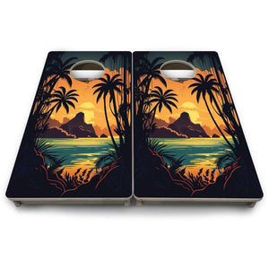 Beach Sunset Design Options - Mini or Vacation Size Cornhole Boards by Cornhole Solutions, Southern home decor detail photo 20