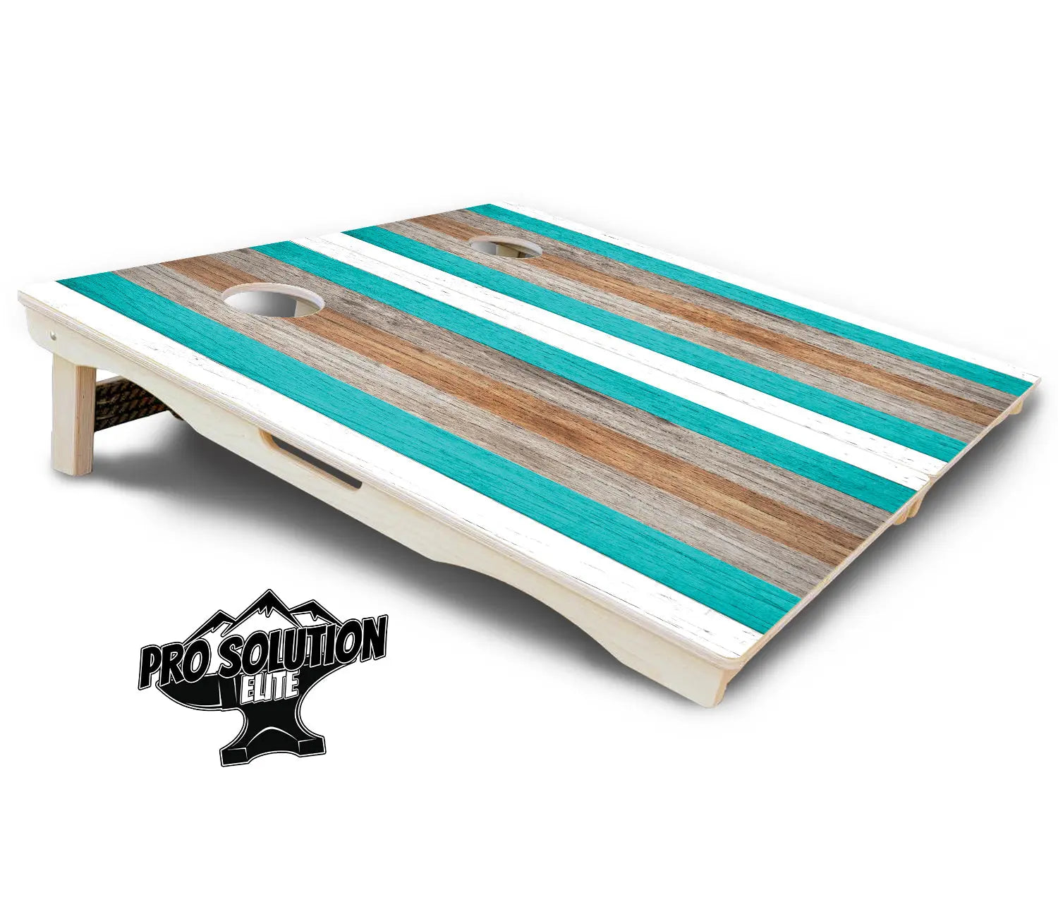 Beach Theme Stripe Cornhole Boards - Pro Solution Elite Series by Cornhole Solutions, custom cornhole board detail photo 5
