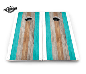 Beach Theme Stripe Cornhole Boards - Pro Solution Lite Series by Cornhole Solutions, custom cornhole board detail photo 4