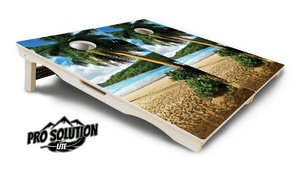 Beach Scene Cornhole Boards - Pro Solution Lite Series