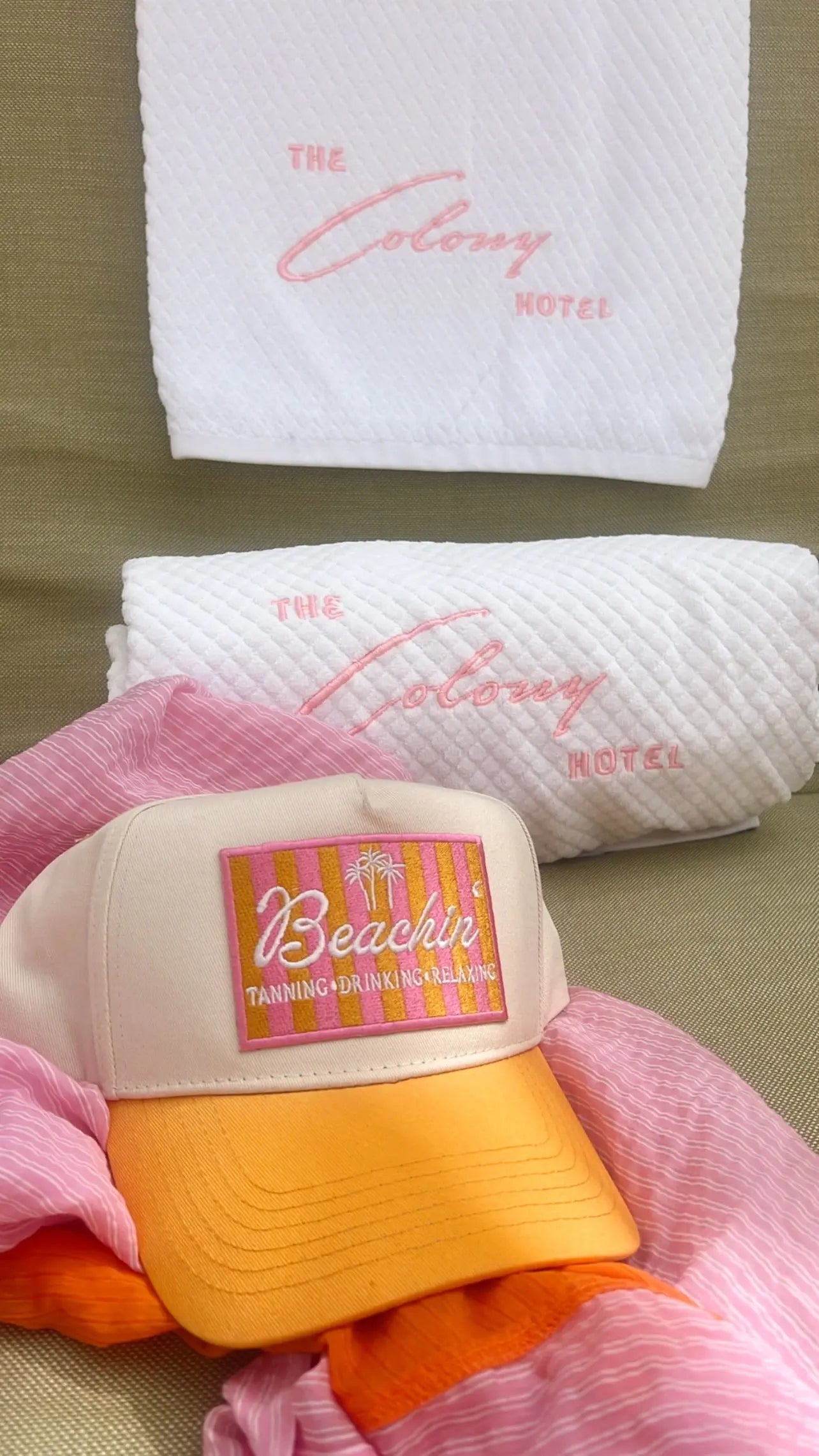 Beachin' - Vintage Trucker Hat by KenzKustomz, Southern lifestyle apparel detail photo 10