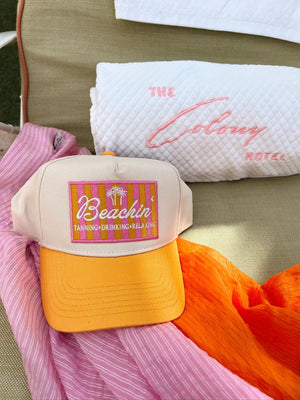 Beachin' - Vintage Trucker Hat by KenzKustomz, Southern lifestyle apparel detail photo 14