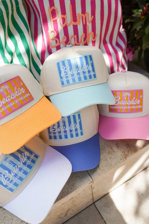 Beachin' - Vintage Trucker Hat by KenzKustomz, Southern lifestyle apparel detail photo 24