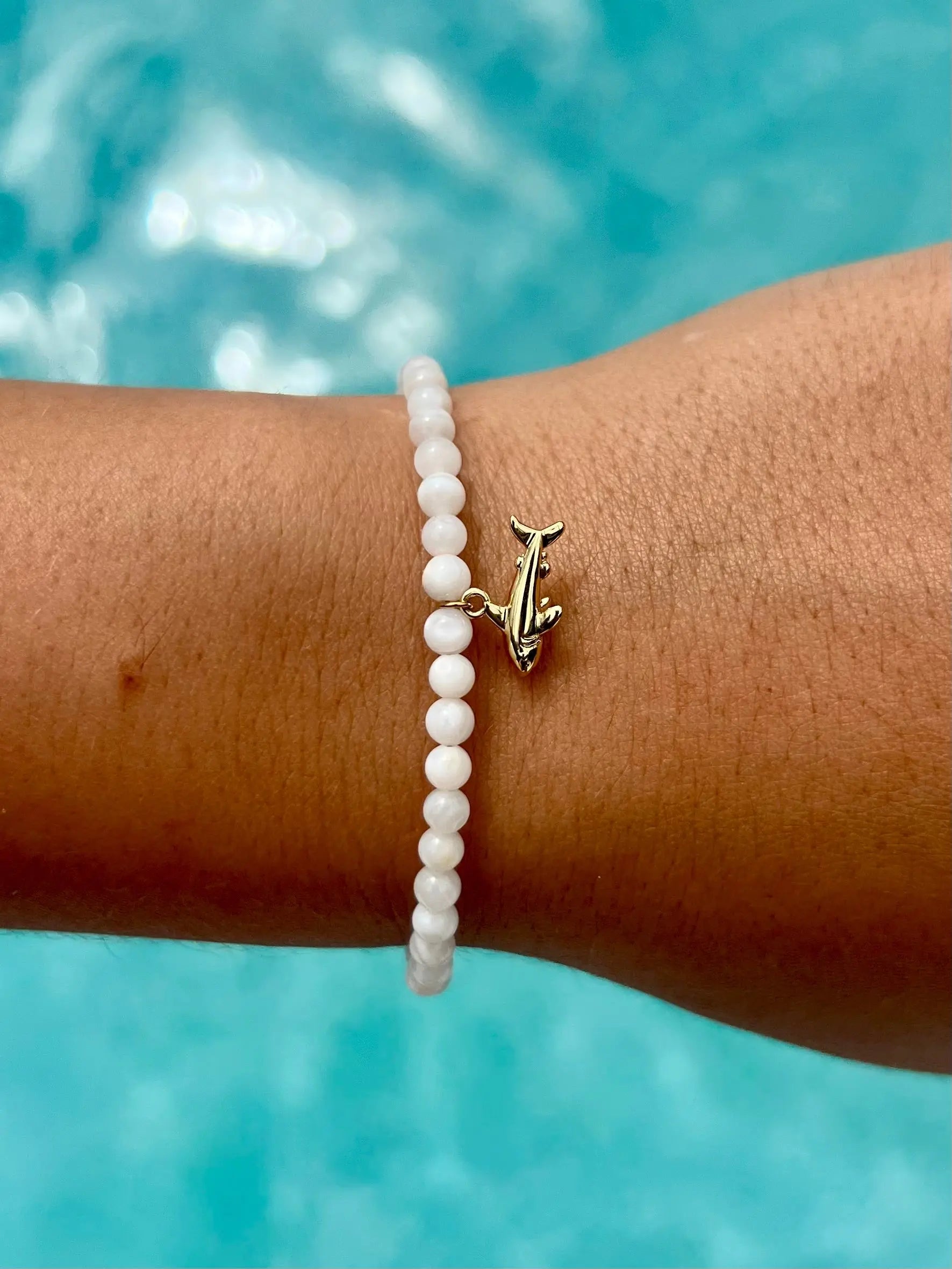 Beaded Shark Bracelet by HALT, handmade jewelry main product photo