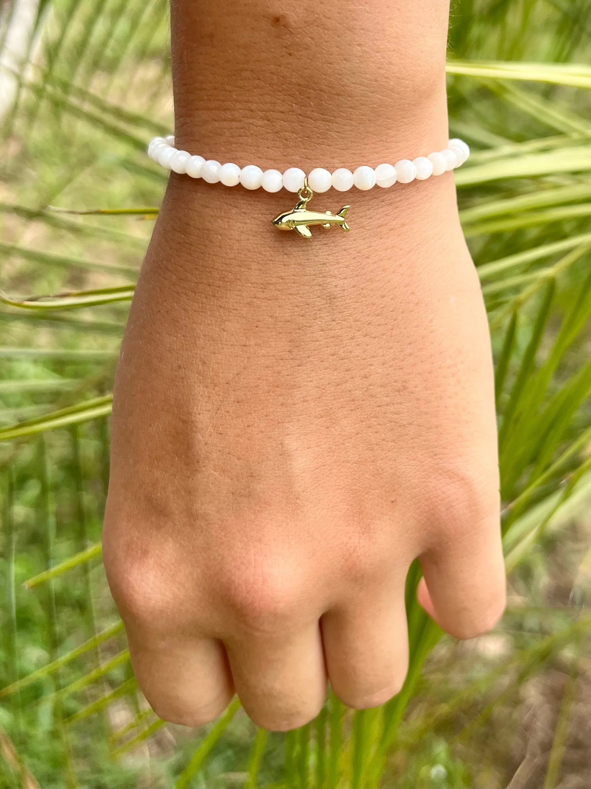 Beaded Shark Bracelet by HALT, handmade jewelry detail photo 2