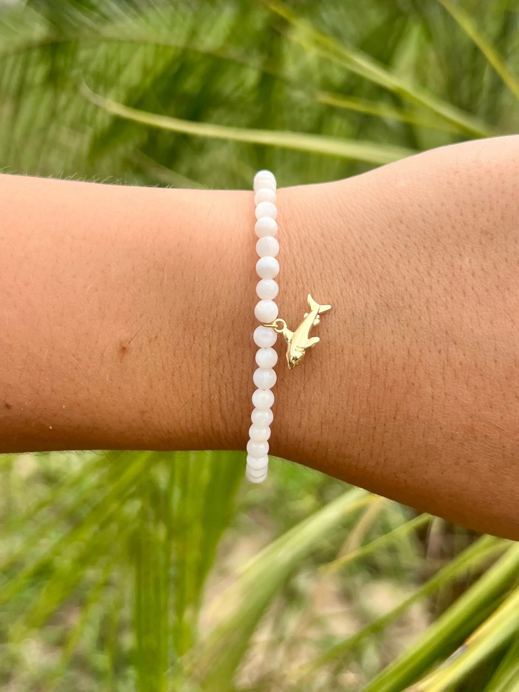 Beaded Shark Bracelet by HALT, handmade jewelry detail photo 3