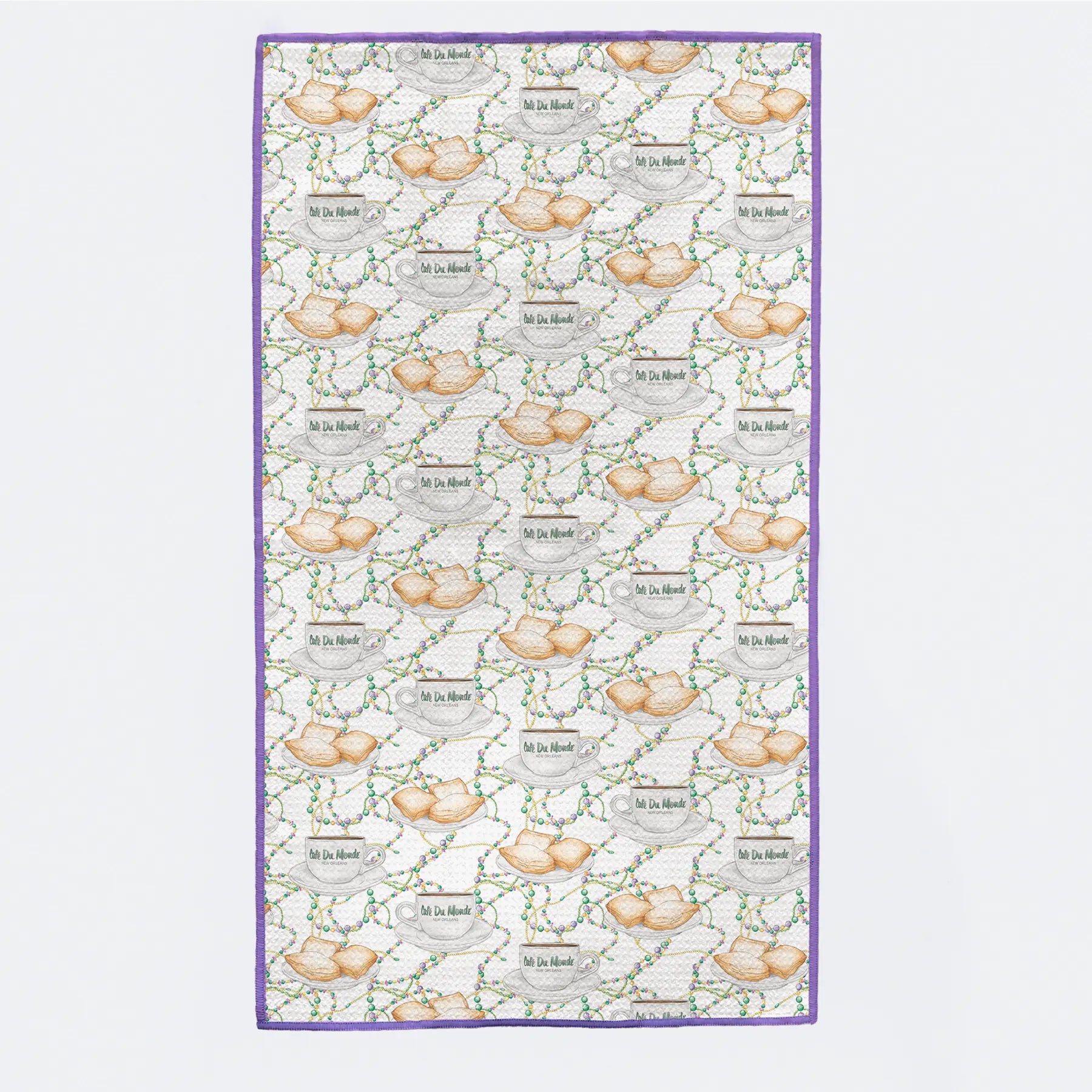 Beads & Beignets Kitchen Towel by Nola Tawk, handmade jewelry main product photo