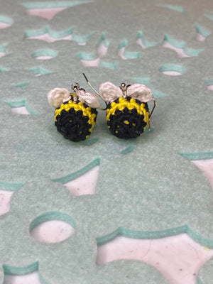 Bee Earrings by Klassy Krafts, handmade jewelry main product photo
