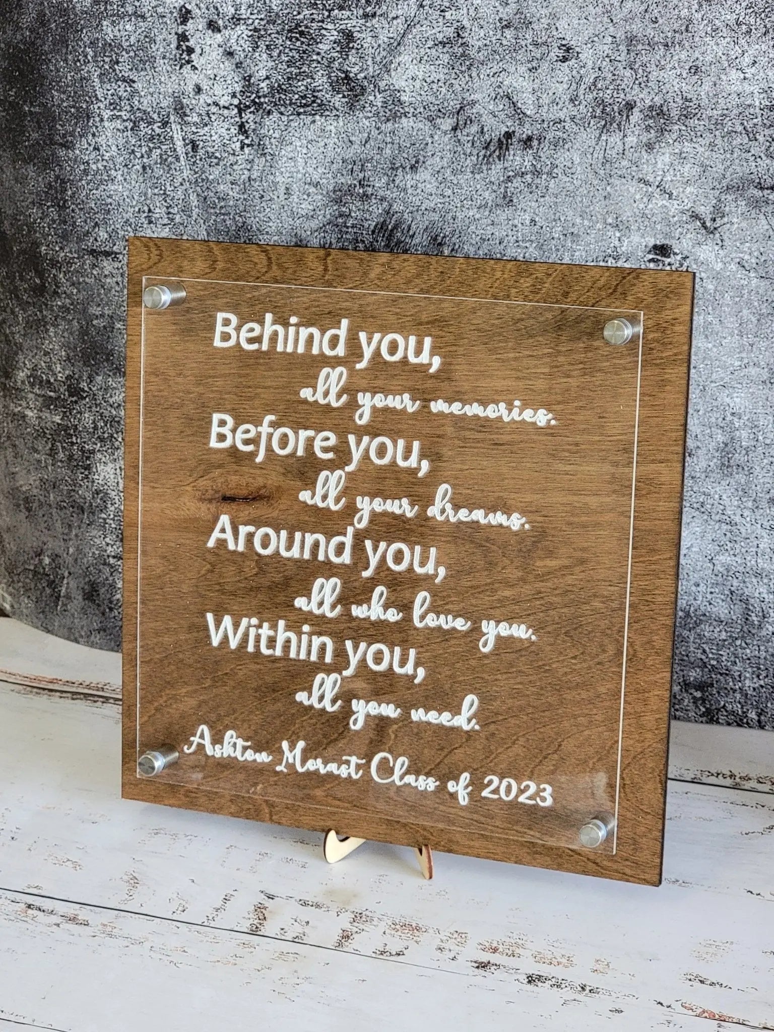 Behind you Quote Plaque by EverLee Creations, Southern home decor main product photo