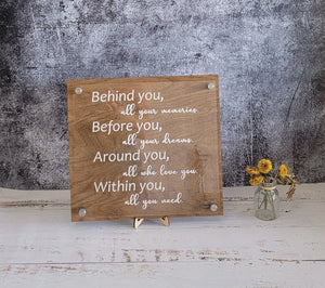 Behind you Quote Plaque by EverLee Creations, Southern home decor detail photo 2