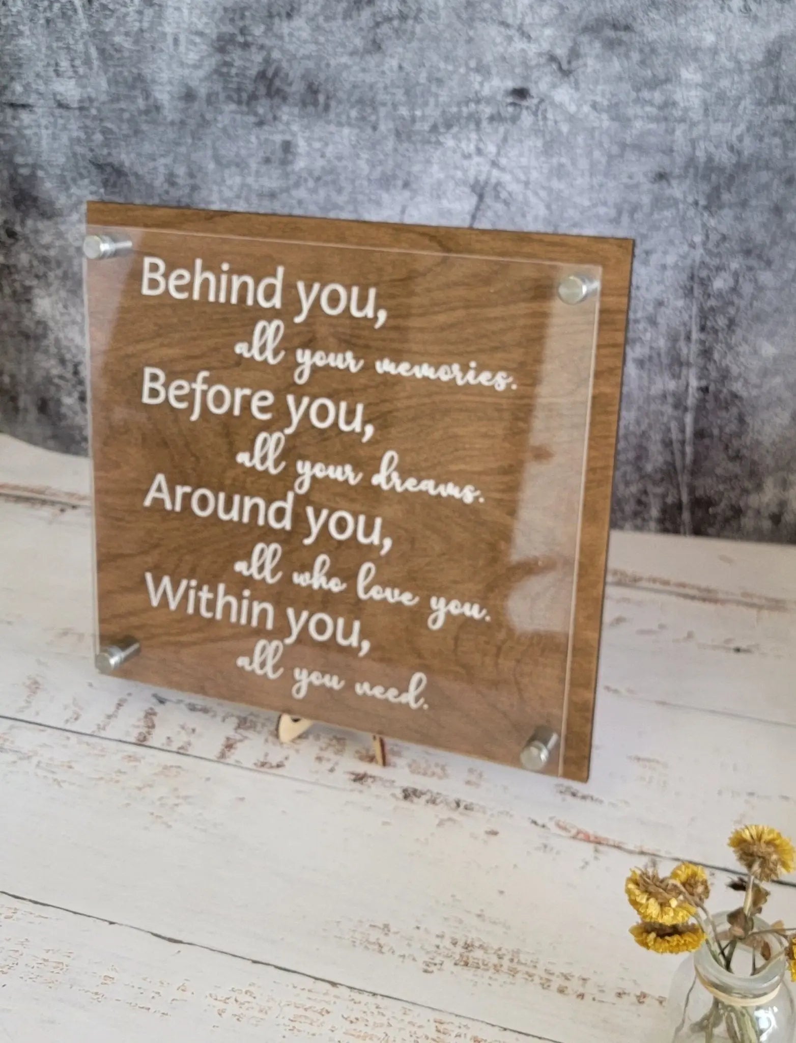 Behind you Quote Plaque by EverLee Creations, Southern home decor detail photo 3