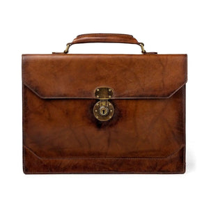 Benjamin Leather Briefcase by Mission Mercantile Leather Goods, Southern food gift detail photo 5