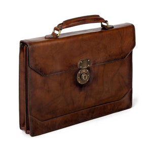 Benjamin Leather Briefcase by Mission Mercantile Leather Goods, Southern food gift detail photo 6