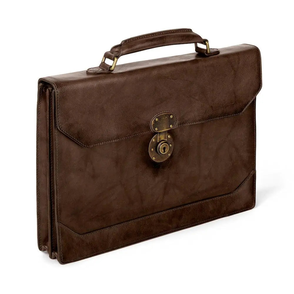 Benjamin Leather Briefcase by Mission Mercantile Leather Goods, Southern food gift detail photo 12
